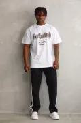 Unisex Oversize Kolye Dahil T-Shirt - Beyaz