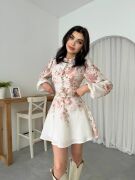 Simsor Çiçekli Elbise
