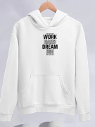 Kışlık Üç İplik Kapşonlu SweatShirt - Beyaz