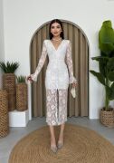 Lively Dantelli Midi Elbise