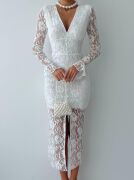 Lively Dantelli Midi Elbise