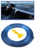 BUFFER® Mavi Araba OtoTrim Dekorasyon Şeridi Kauçuk Elastik Kolay Kurulum 5 metre Şerit Bant