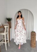 Poses Omuz Bağlamalı Elbise