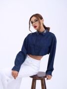 6603 KOT BLUZ-MAVİ