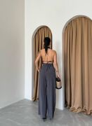 PİLE VE CEP KAPAK DEYALI SALAŞ PANTOLON - Antrasit