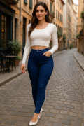 Gabardin Kumaş Yüksek Bel Pantolon