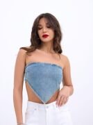 6222 KOT CROP-MAVİ