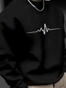 Erkek Uzun Kollu Baskılı Iki Iplik Sweat