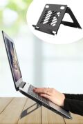 Buffer®  Ayarlanabilir Metal Dizüstü Destek Tabanı Katlanabilir Taşınabilir Laptop Sehpası Standı