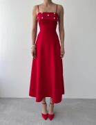 Acco Taş Detaylı Elbise