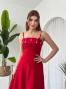 Acco Taş Detaylı Elbise