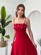 Acco Taş Detaylı Elbise