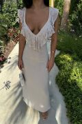 Emaline Sırt Dekolteli Şifon Elbise 2465-08