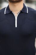 Erkek Polo Yaka Yarım Fermuar Tişört