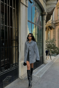 KAŞE CEKET 4 DÜĞME MODEL - Gri