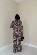 Leopar T-Shirt Ve Pantolon Takım