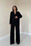 Siyah 3-İplik Comfort Ceket Ve Pantolon Takım