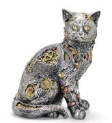 Steampunk Polyester Kedi Figürü Model 1
