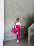 BEL LASTİK DETAYLI MODAL KUMAŞ PANTOLON - Fuşya