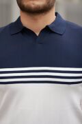 Erkek Yakalı Parça Renk Kısa Kollu T-shirt