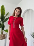 Wera Taşlı Fiyonk Detaylı Elbise