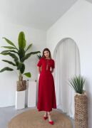 Wera Taşlı Fiyonk Detaylı Elbise