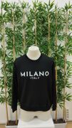Erkek Uzun Kollu Bisiklet Yaka Milano Yazılı Iki Iplik Bluz