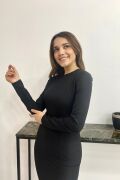 Siyah Sırt Dekolteli Elbise