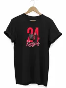 24 Kasım Öğretmenler Günü Baskılı Unisex T-shirt - Siyah