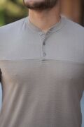 Erkek Hakim Yakalı Kısa Kollu Pamuklu T-shirt