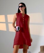 Düğme Detaylı Mini Elbise