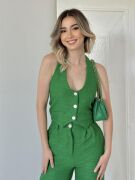 Yeşil Yelek Ve Pantolon Takım