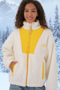 5194 Peluş Mont Ceket - Sarı