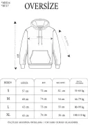 Kapşonlu Double Oversize Yıkamalı Evalı Nakışlı SweatShirt - Siyah