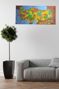 BUFFER® Renkli Türkiye Haritası Manyetik Yapıştırıcı Gerektirmeyen Duvar Stickerı 118 CM * 56 CM