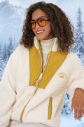 5194 Peluş Mont Ceket - Hardal