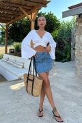 Cecile Denim Mini Etek 4015-17