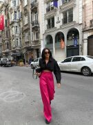 PANTOLON KAPALI CEP DETAYLI SALAŞ PANTOLON - Fuşya