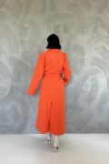 Oranj Kuşaklı Midi Kaban