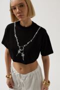 Baskılı Crop T-Shirt