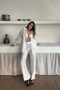 GÖMLEK - PANTOLON TAKIM - Beyaz