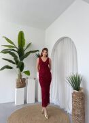 Kren Gül Detaylı Elbise