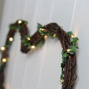 BUFFER® Yapraklı Dekorlu3 Metre Peri Led Pilli Işık Yılbaşı Aydınlatma