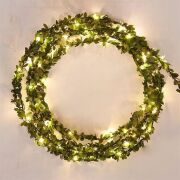 BUFFER® Yapraklı Dekorlu3 Metre Peri Led Pilli Işık Yılbaşı Aydınlatma