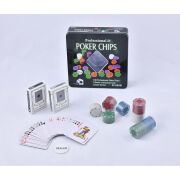 Poker Oyunu 100 Chip Ve 2 Adet İskambil Kağıt Setine Sahip Poker Oyunu No 1