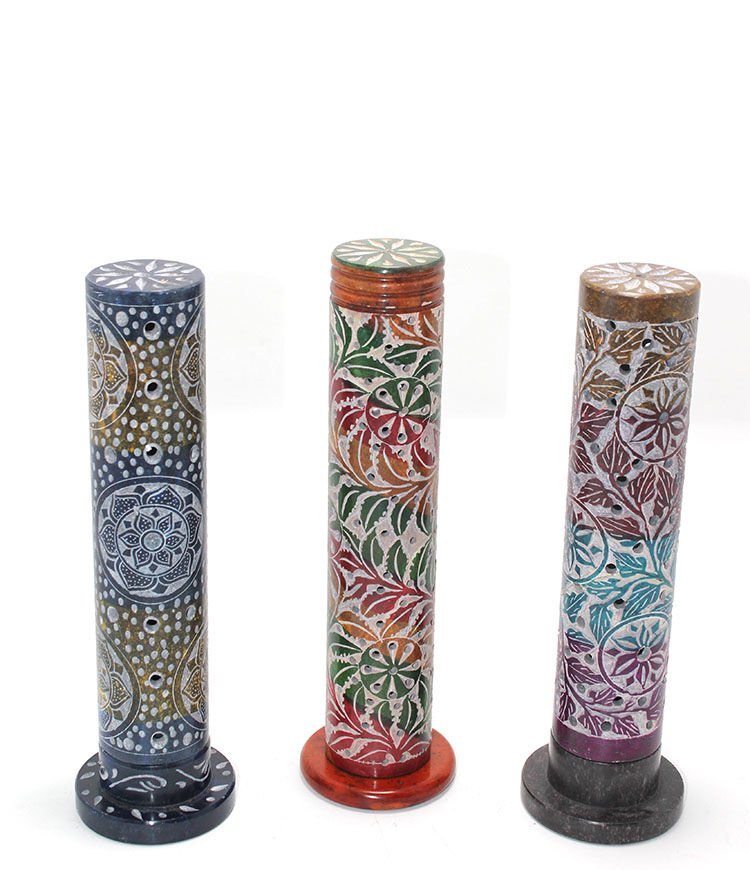 Obsidian Taşı İşlemeli Kule Tütsülük Model 4