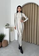 Ribbon Triko Elbise