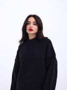 43031 TRİKO YARIM BALIKÇI KISA KAZAK-SİYAH