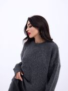 43031 TRİKO YARIM BALIKÇI KISA KAZAK-ANTRASİT