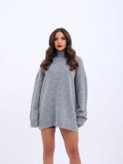 43061 TRİKO YARIM BALIKÇI KAZAK-GRİ